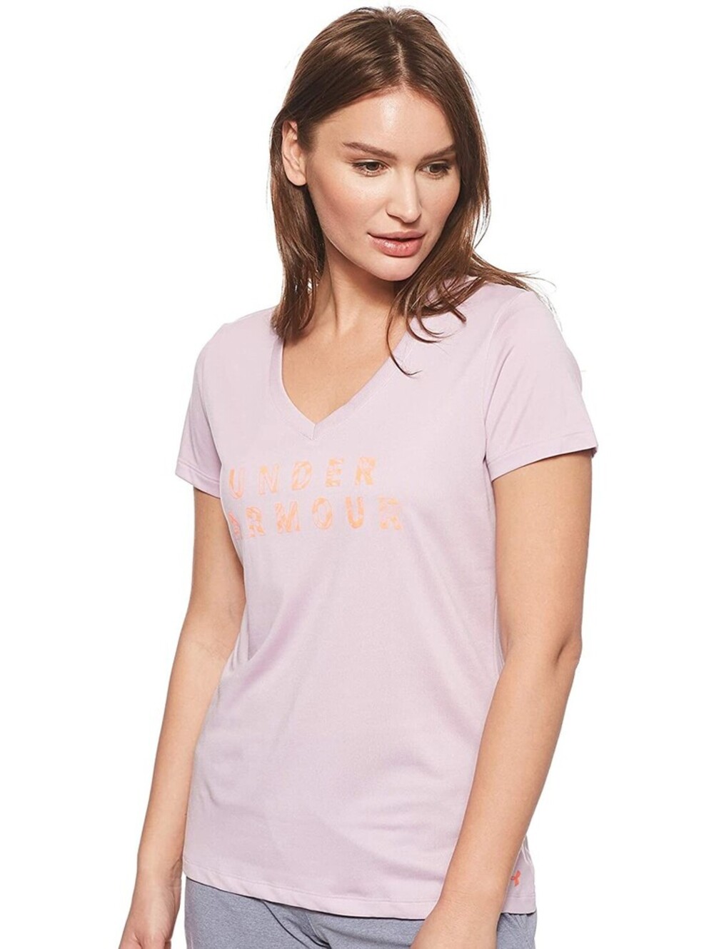 Under Armour Womens Ua Tech Printed-Logo T-Shirt Size L